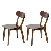 Solid Wood Dining Chair with Curved Backrest
