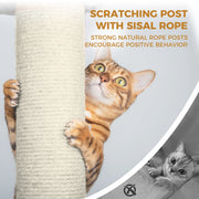 68-Inch Multi-Level Cat Tree with Hammocks & Scratching Posts