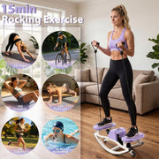 Compact Swing Stepper with Resistance Bands & LCD Monitor
