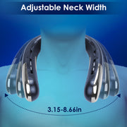 Portable Neck Cooling Fan With Type-C Charging Battery Hands-Free Bladeless Personal Fan 5 Speeds Digital Display Adjustable Neck Width for Man Woman