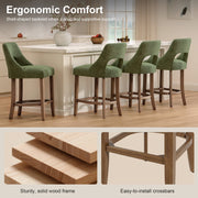 Counter Height Bar Stools Set of 2 with Cutout Back