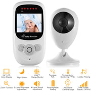 656FT Video Baby Monitor w/ Digital Camera Infrared Night Vision 2.4ÕÕ LCD Two-way Talk Zoom Function 2.4GHz Wireless Transmission Temperature Monitor