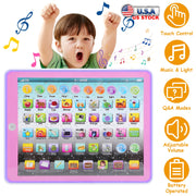 Kid Baby Toddler Tablet Toy Educational Learning Study Tablet Pad Gift for Aged 2 3 4 5 6 7 Girls Boys