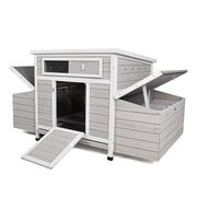 Wooden Chicken Coop for 3-6 Chickens with 6 Nesting Boxes