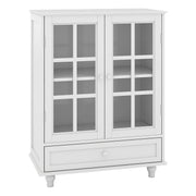 <strong style="color:red;">Prohibited Platform: Temu</strong> Buffet Cabinet with Glass Doors and Adjustable Shelves, Mo