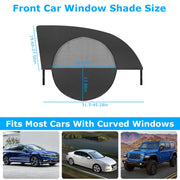 2Pcs Car Front Window Shades Stretchy Car Side Window ScreenÊMesh Window CoverÊfor Car Heat Shading UV Privacy Protection