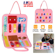 Kids Busy Board Sensory Activity Board Preschool Learning Toys Montessori Educational Gift for 1-6 Years Old Baby Toddler Girls Boys