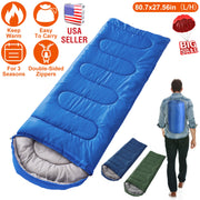 3-Season Sleeping Bag for Adults with Carry Bag 32-50°F