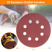 120Pack 5 Inch 8 Hole Round Sandpapers Random Orbital Sander Pads Sanding Discs 2000Grit