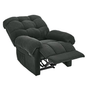 Modern Fabric Reclining Lounge Chair, Overstuffed Recliner Chair with Adjustable Backrest and Footrest, Padded Armrests,