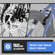 Forbidden to Sell on Temu 20 Inch Kids Mountain Bike, 7-Speed Boys Girls Bicycle with Front Suspension, Disc & V-Brake, 