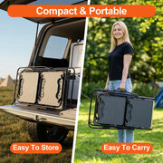 Folding Camping Kitchen Table with Heat-Resistant Top