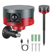 Solar Motion Sensor Alarm 129dB with 13 Sounds & LED Lights
