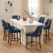 Counter Height Bar Stools Set of 2 with Cutout Back
