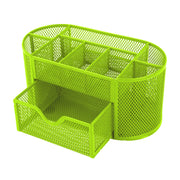 Metal Mesh Pencil Holders Desk Organizer w/9 Compartment Pen Holder Storage