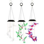 Solar Wind Chimes 3-Pack with Color Changing LED Lights