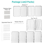 2 Packs 3 Tier Clear Bathroom Organizer with Drawers Dividers Pull-Out Pantry Organization Medicine Bins Slide-Out Storage Container Beauty Cabinet