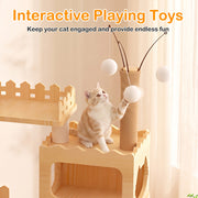 Cat Tree Tower 66.9" with Acrylic Capsules and Scratching Posts
