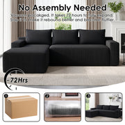 Cloud L-Shaped Corduroy Sectional Sofa with Chaise Lounge