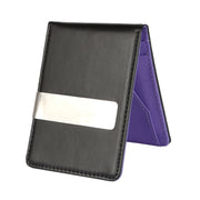 Unisex PU Leather Wallet RFID Blocking Slim Bifold Credit Card Holder with Money Clip