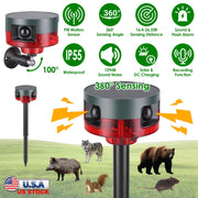 Solar Motion Sensor Alarm 129dB with 13 Sounds & LED Lights