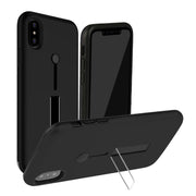 Finger Strap Phone Case for iPhone X Drop-protection Finger Ring Rugged Phone Case with Kickstand Dual Layer Case