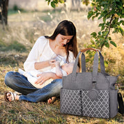 Multifunctional Baby Diaper Bag – 14 Pockets & Changing Tote