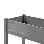 Elevated Raised Garden Bed with Legs 48x24x30in Fir Wood
