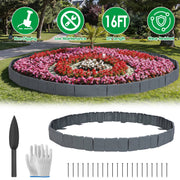Plastic Landscape Edging 16FT Kit with Cobblestone Design