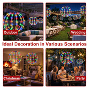 RGB LED Christmas Sphere Lights 2-Pack with Remote Control