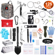 125Pcs Survival Kits Professional Emergency Survival Gear Tactical First Aid Kit Supplies for Outdoor Adventure Camping Hiking Hunting
