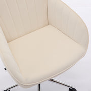 Ergonomic Office Chair with Memory Foam Cushion Corduroy Upholstered Desk Chair Adjustable Swivel Rolling Chair 300LBS M