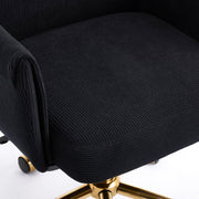 Mid-Back Velvet Office Chair with Memory Foam Cushion