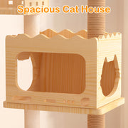 Cat Tree Tower 66.9" with Acrylic Capsules and Scratching Posts