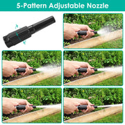 25FT/50FT/100FT Heavy Duty Stainless Steel Garden Hose Garden Watering Kit Metal Water Hose with 2 Nozzles 12 Patterns Flexible Extendable Kink Tangle