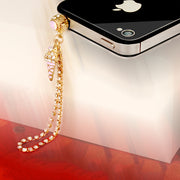 Luxury Crystal Diamond Ice Cream Dust Plug Pendant