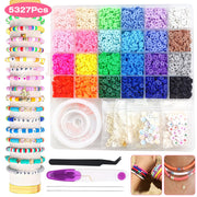 Clay Beads Bracelet Making Kit with 5327 Pieces
