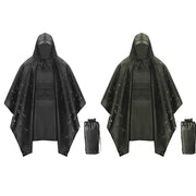 Unisex Hooded Rain Poncho With Pocket For Adult 3-in-1 Waterproof Poncho Raincoat With Hood Sleeve Brim Lightweight Portable Rain Poncho For Hiking Ca