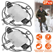 Animal Spring Trap 2-Pack Iron Snap Trap for Pest Control