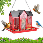 Barn Bird Feeder with Lift Top Lid and Viewing Window