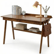 Solid Wood Desk with Drawers for Home Office
