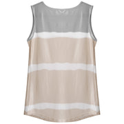Women Tie-dye Sleeveless Tank Tops Summer Loose T Shirts Tops Button Down Shirts Vest Blouse Plus Size