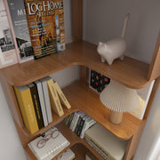 6-Tier L-Shaped Corner Bookshelf with Anti-Tip Safety Kit