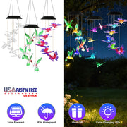 Solar Wind Chimes 3-Pack with Color Changing LED Lights