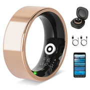 Smart Ring Health Tracker Fitness/Sleep/Stress/HRV Tracker with Charging Case Magnetic Charging Cable for Women's & Men Compatible with iOS & Android 7-