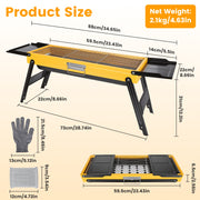 Portable Folding Charcoal Grill with Side Shelves