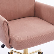 Mid-Back Velvet Office Chair with Memory Foam Cushion