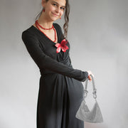 Rhinestone Evening Bag with Detachable Chain Strap