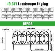 Garden Fence Panels 10-Pack with Rotatable Connectors