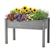 Elevated Raised Garden Bed with Legs 48x24x30in Fir Wood